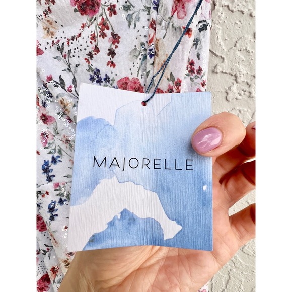 $238 NWT Majorelle Floral Sequin Hayden Midi Dress Multicolor Women's Medium - Picture 7 of 10